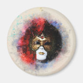 carnaval venetisch masker magneet (Voorkant)
