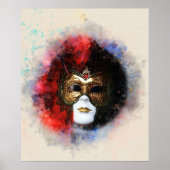 carnaval venetisch masker poster (Voorkant)
