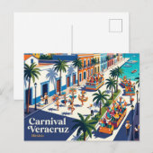 Carnaval Veracruz Mexico Briefkaart (Voorkant / Achterkant)
