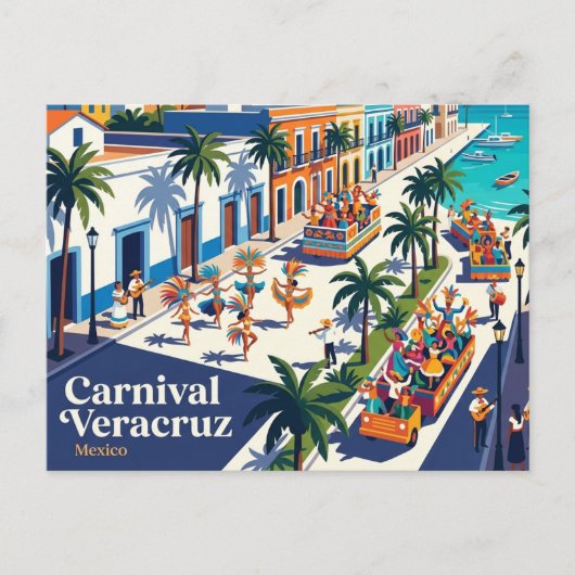 Carnaval Veracruz Mexico Briefkaart (Voorkant)