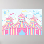Carnaval verjaardag achtergrond, Circus Achtergron Poster (Voorkant)
