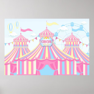 Carnaval verjaardag achtergrond, Circus Achtergron Poster
