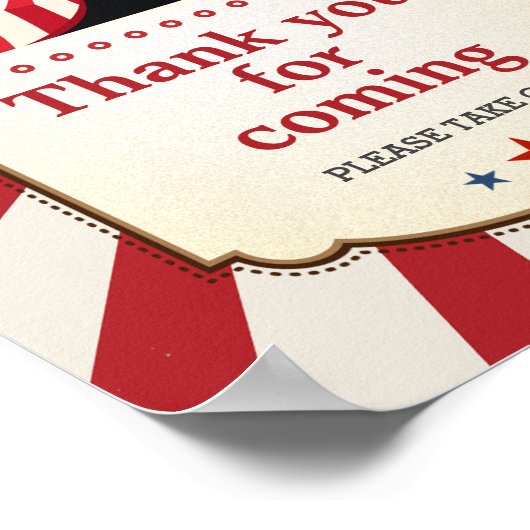  Carnaval Verjaardag Bedankt voor uw komst Poster (Hoek)