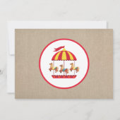 Carnaval Verjaardag Circus Dieren Party Uitnodigen Kaart (Achterkant)