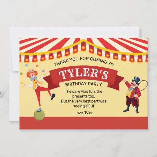 Carnaval Verjaardagsfeest Bedankt Card (Voorkant)