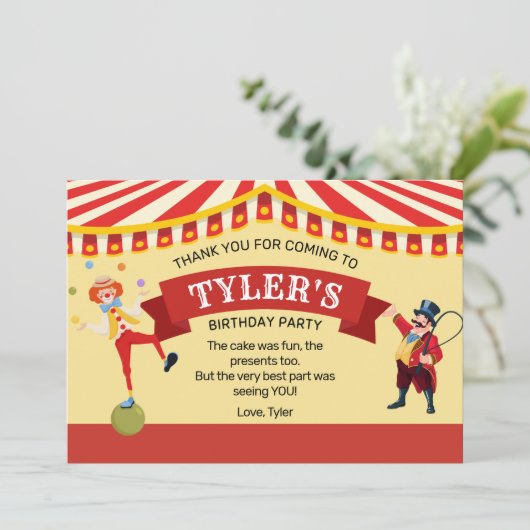 Carnaval Verjaardagsfeest Bedankt Card (Staand voorkant)