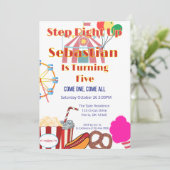 Carnaval Verjaardagsfeest met Tent & Snacks Kaart (Staand voorkant)