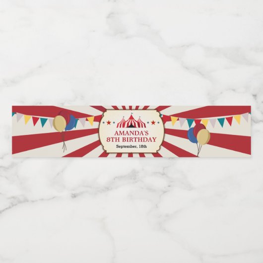  carnaval verjaardagsfeest waterfles etiket (Enkel label)