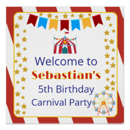 Carnaval Verjaardagsfeest Welkom Poster