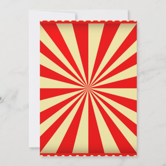 Carnaval verjaardagsuitnodiging, Circus verjaardag Kaart (Achterkant)