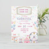 Carnaval Verjaardagsuitnodiging Kaart (Staand voorkant)
