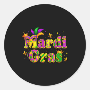 Carnaval voor vrouwen kind jongens meisjes mannen ronde sticker