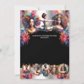 Carnaval vuurwerk show festival dames circus plezi kaart (Achterkant)