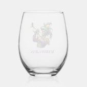 Carnaval Wijnglas Zonder Voet (Achterkant)