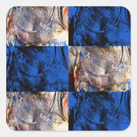 carnavalborst vierkante sticker (Voorkant)