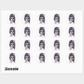 carnavalmaskeraar schedel Thunder_Cove Ronde Sticker (Vel)