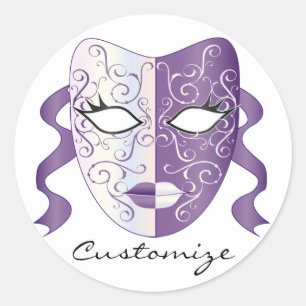 carnavalmaskeraar schedel Thunder_Cove Ronde Sticker
