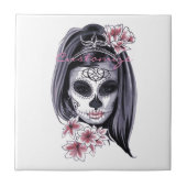  carnavalmaskeraar schedel Thunder_Cove Tegeltje (Voorkant)