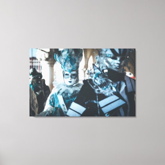 Carnavalmaskers in Venetië, Italië Canvas Afdruk (Voorkant)