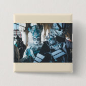 Carnavalmaskers in Venetië, Italië Vierkante Button 5,1 Cm (Voorkant)