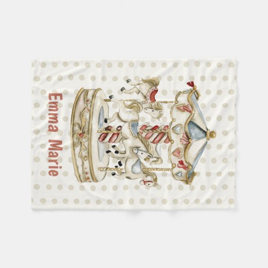  carnavalpaarden Baby Boy Girl Fleece Deken (Voorkant (Horizontaal))