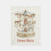  carnavalpaarden Baby Boy Girl Fleece Deken (Voorkant)