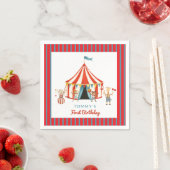 Carnavals Tent Dier Eerste Verjaardag Servetten (Insitu)