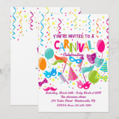 Carnavals Uitnodiging (Voorkant / Achterkant)
