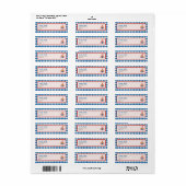carnavalscircus retro script baby shower etiket (Full Sheet)