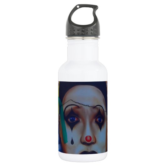 Carnavalsclownontwerp Waterfles (Voorkant)