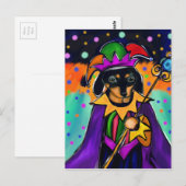 CARNAVALSDACHSHOND BRIEFKAART (Voorkant / Achterkant)