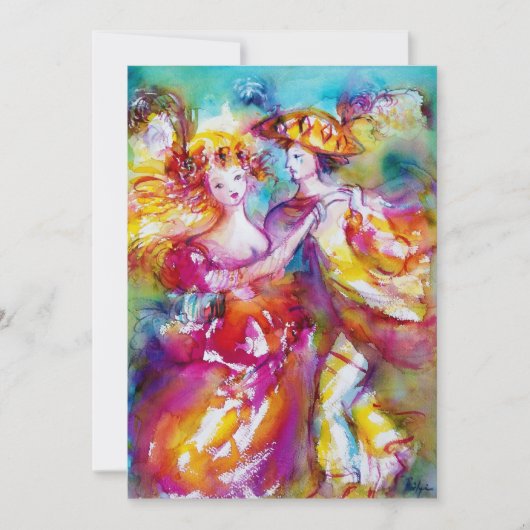 CARNAVALSDANS 2, levendig roze blauw Aankondiging (Voorkant)