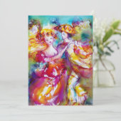 CARNAVALSDANS 2, levendig roze blauw Aankondiging (Staand voorkant)
