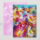 CARNAVALSDANS 2, levendig roze blauw Aankondiging (Voorkant / Achterkant)