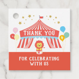 Carnavalsfeest label, Circus Bedankjes Labels