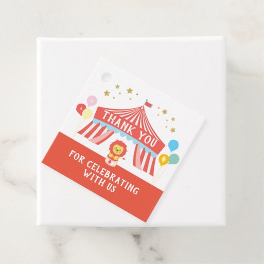 Carnavalsfeest label, Circus Bedankjes Labels (In situ)