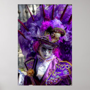 Carnavalskostuum, Venetië Poster