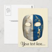 Carnavalsmasker Briefkaart (Voorkant / Achterkant)