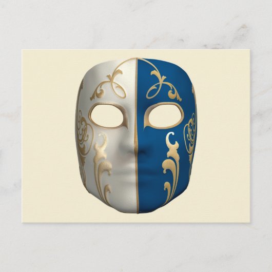 Carnavalsmasker Briefkaart (Voorkant)