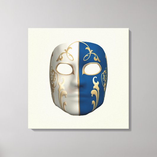 Carnavalsmasker Canvas Afdruk (Voorkant)