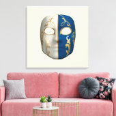 Carnavalsmasker Canvas Afdruk (Insitu (Woonkamer))