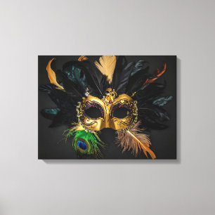 carnavalsmasker canvas afdruk