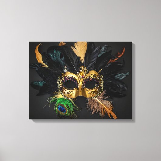 carnavalsmasker canvas afdruk (Voorkant)