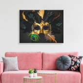 carnavalsmasker canvas afdruk (Insitu (Woonkamer))