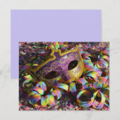 carnavalsmasker confetti prentbrief briefkaart (Voorkant / Achterkant)