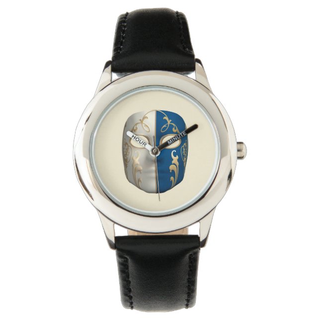 Carnavalsmasker Horloge (Voorkant)