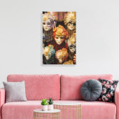 Carnavalsmaskers in Venetië Canvas Afdruk (Insitu (Woonkamer))