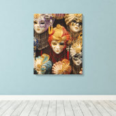 Carnavalsmaskers in Venetië Canvas Afdruk (Insitu (Houten vloer))