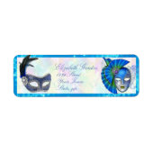 Carnavalsmaskers Mardi Gras Elegant Retouradres Etiket (Voorkant)