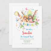 carnavalstijd paar kaart (Voorkant / Achterkant)